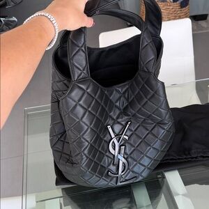Yves Saint Laurent Black Quilted Shoulder Bag